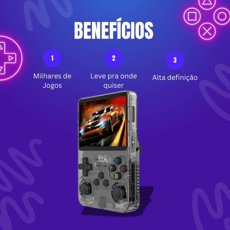 Console Portátil R36S - A Experiência Gamer Definitiva na Palma da Sua Mão! 🎮