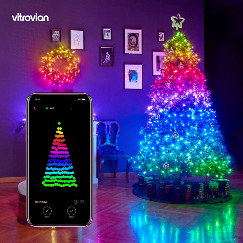 🎄 Luzes de Natal LED Coloridas com Controle via App - Transforme seu NATAL🌟