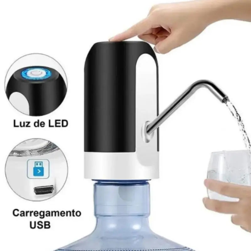 🚰💧 Bomba Elétrica Universal para Galão de Água com Carregamento USB 💧🚰