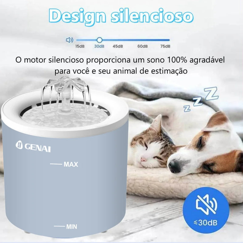 Fonte de Água para Pets - Com Dispenser e Funções Práticas