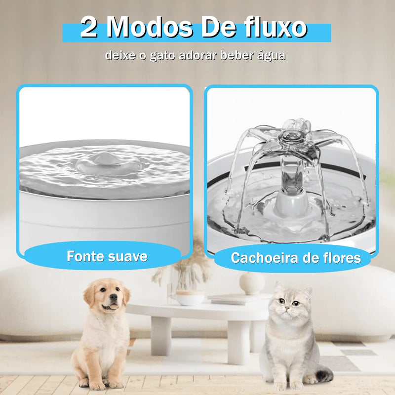 Fonte de Água para Pets - Com Dispenser e Funções Práticas