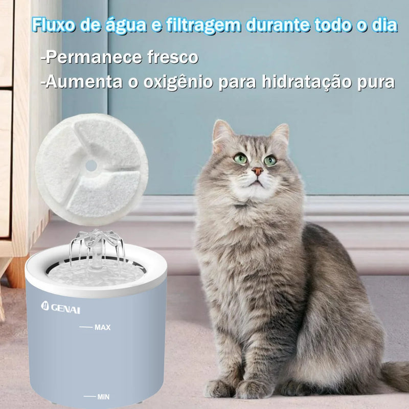 Fonte de Água para Pets - Com Dispenser e Funções Práticas