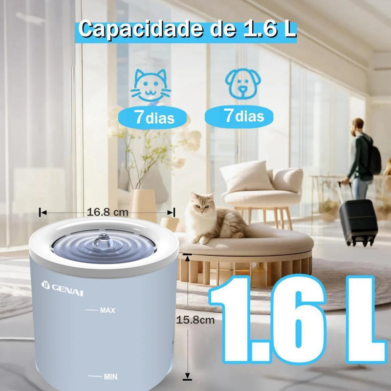 Fonte de Água para Pets - Com Dispenser e Funções Práticas