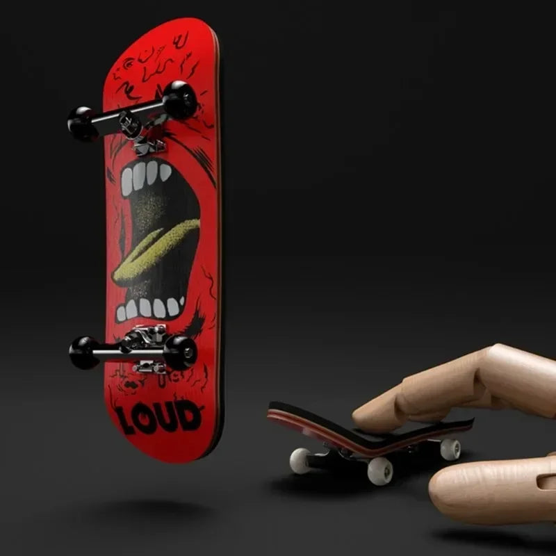 Mini Skate Fingerboard de Madeira – Brinquedo Profissional para Manobras Incríveis! 🛹