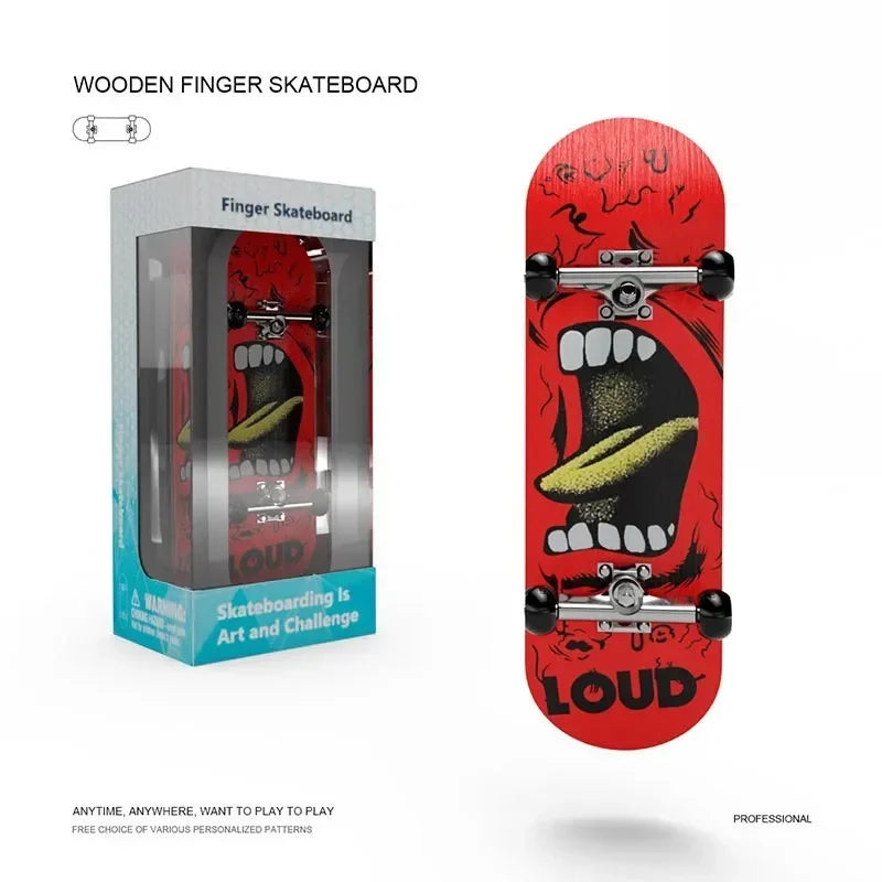 Mini Skate Fingerboard de Madeira – Brinquedo Profissional para Manobras Incríveis! 🛹