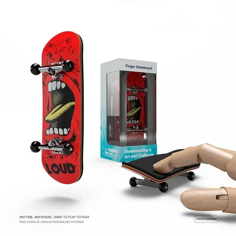 Mini Skate Fingerboard de Madeira – Brinquedo Profissional para Manobras Incríveis! 🛹